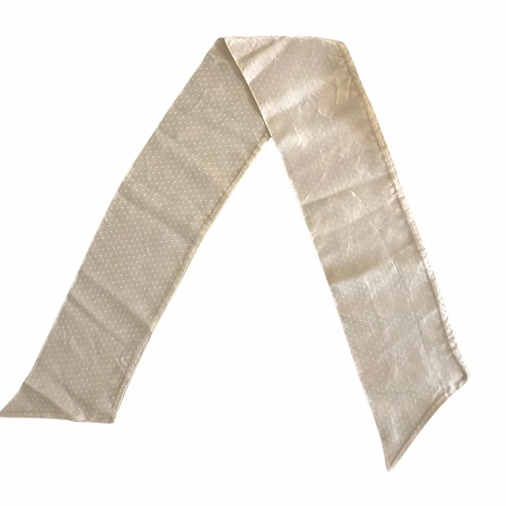 Vintage Oblong‎ Off White Textured Head Scarf